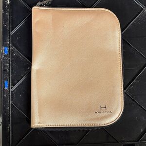 Halston Gold Zip Jewelry Travel Pouch